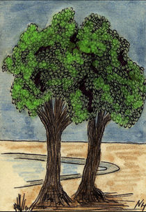 Baumpaar - Pair of Trees von Norbert Hergl