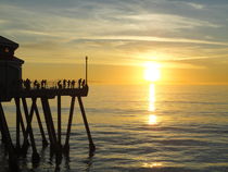 Huntigton Beach Pier at Main Street, California von Willy Matheisl