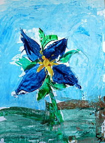 Blaue Blume by Elmo Hopp