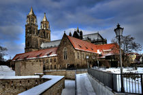 Magdeburger Dom und Festungsanlage Cleve im Winter by magdeburgerin