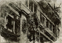 Buenos Aires street gum bichromate by Silvino González Morales