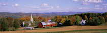 High angle view of barns in a field, Peacham, Vermont, USA by Panoramic Images