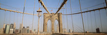 USA, New York State, New York City, Brooklyn Bridge at dawn von Panoramic Images