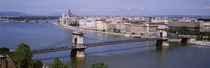 Aerial View, Bridge, Cityscape, Danube River, Budapest, Hungary von Panoramic Images