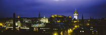 High angle view of a city lit up at night, Edinburgh Castle, Edinburgh, Scotland von Panoramic Images