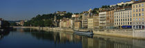 Buildings on the waterfront, Saone River, Lyon, France von Panoramic Images
