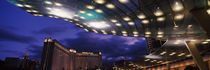 Skyscrapers lit up at night, Citycenter, The Strip, Las Vegas, Nevada, USA by Panoramic Images