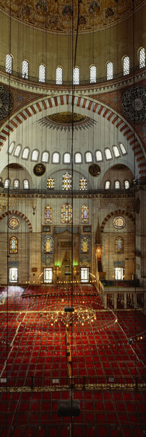 Interiors of a mosque, Suleymanie Mosque, Istanbul, Turkey von Panoramic Images