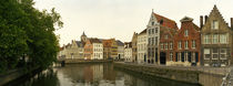 Buildings at the waterfront, Bruges, West Flanders, Belgium von Panoramic Images