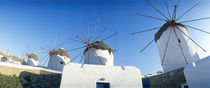 Windmills Santorini Island Greece by Panoramic Images