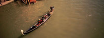 High angle view of tourists in a gondola, Venice, Italy von Panoramic Images