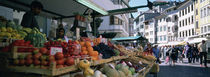 Group of people in a street market, Lake Garda, Italy by Panoramic Images
