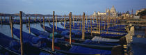 Gondolas moored at a harbor, Santa Maria Della Salute, Venice, Italy by Panoramic Images