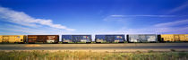 Boxcars Railroad CA by Panoramic Images