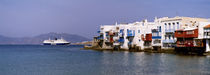 Buildings at the waterfront, Mykonos, Cyclades Islands, Greece von Panoramic Images