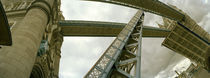 Low angle view of a drawbridge, Tower Bridge, London, England by Panoramic Images