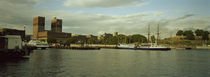 View from Aker Brygge, Town hall at the waterfront, Oslo, Norway von Panoramic Images