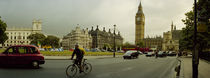 Traffic in front of a clock tower, Big Ben, City of Westminster, London, England von Panoramic Images