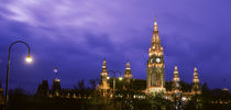 Austria, Vienna, Rathaus, night by Panoramic Images