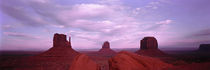 Buttes at sunset, The Mittens, Merrick Butte, Monument Valley, Arizona, USA by Panoramic Images