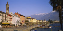 Buildings at the waterfront, Lake Maggiore, Ascona, Switzerland by Panoramic Images