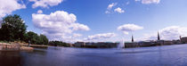 Clouds over a lake, Binnenalster Lake, Hamburg, Germany by Panoramic Images