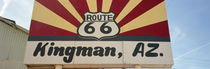 Low angle view of a road sign, Route 66, Kingman, Mohave County, Arizona, USA by Panoramic Images