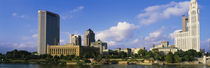 Buildings on the banks of a river, Scioto River, Columbus, Ohio, USA von Panoramic Images