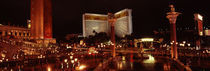 Hotel lit up at night, The Mirage, The Strip, Las Vegas, Nevada, USA by Panoramic Images