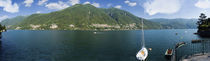 Sailboat in a lake, Lake Como, Como, Lombardy, Italy von Panoramic Images