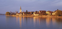 Switzerland, Berlingen, Town along a shore von Panoramic Images