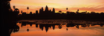 Silhouette of a temple, Angkor Wat, Angkor, Cambodia by Panoramic Images