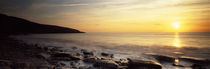 Sunset over the sea, Celtic Sea, Wales by Panoramic Images