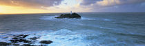 Lighthouse on an island, Godvery Lighthouse, Hayle, Cornwall, England von Panoramic Images