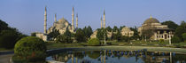 Garden in front of a mosque, Blue Mosque, Istanbul, Turkey by Panoramic Images