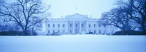 White House with snow at dusk, Washington DC, USA by Panoramic Images