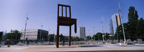 Sculpture of a chair, United Nation Square, Geneva, Switzerland by Panoramic Images