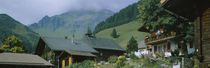 Low angle view of houses on a mountain, Muren, Switzerland von Panoramic Images