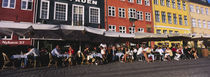 Tourists In A Road Side Restaurant, Nyhavn, Copenhagen, Denmark von Panoramic Images