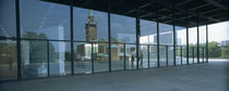 Reflection of a church on a glass wall, National Gallery, Berlin, Germany von Panoramic Images