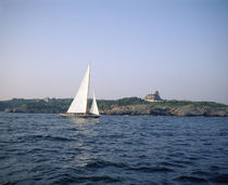 Sailboat in the sea, Jamestown, Rhode Island, USA by Panoramic Images