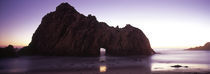 Silhouette of a cliff on the beach, Pfeiffer Beach, Big Sur, California, USA von Panoramic Images