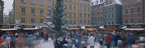 Large group of people at a Christmas festival, Julmarknad, Stockholm, Sweden von Panoramic Images