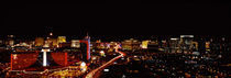 City lit up at night, Las Vegas, Nevada, USA 2010 by Panoramic Images