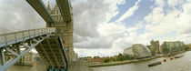 Low angle view of a drawbridge, Tower Bridge, London, England by Panoramic Images