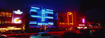 Low Angle View Of A Hotel Lit Up At Night, Miami, Florida, USA by Panoramic Images