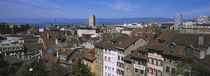 High angle view of buildings in a city, Lausanne, Switzerland by Panoramic Images