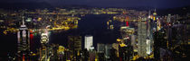 Buildings Illuminated At Night, Hong Kong von Panoramic Images