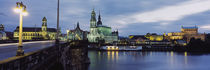 City Lit Up At Dusk, Dresden, Germany von Panoramic Images