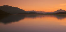 Lake Zug in the Evening Mt Rigi & Mt Pilatus  Switzerland von Panoramic Images